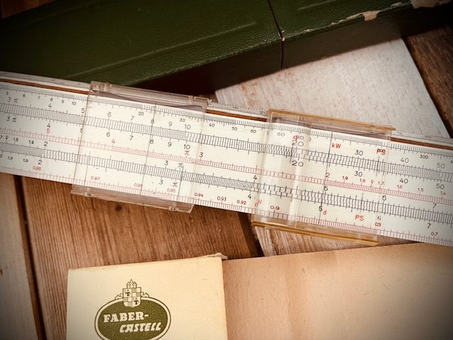 Faber Castell 1/54 slide rule magnifier cursor 1960 Germany