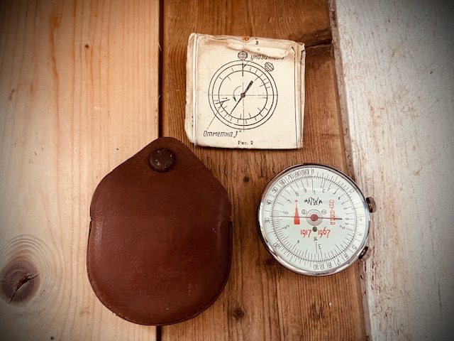 Soviet KL-1 pocket watch slide rule 1967 anniversary USSR