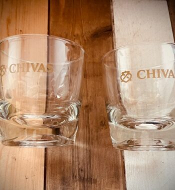 2 Whisky glasses for Chivas Regal whisky 2010 Scotland