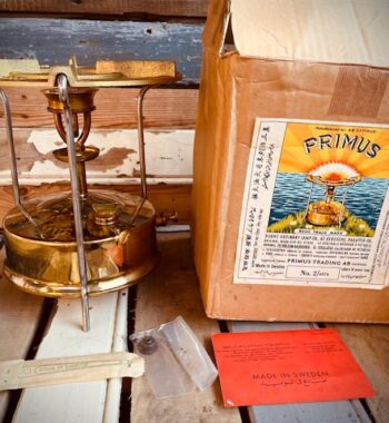 Primus 2 brass home Stove full set cardboard box 1973 Sweden