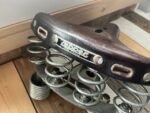 Lepper Primus leather mens brown saddle bike huge springs 1991 Holland