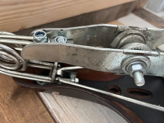 Lepper Primus leather mens brown saddle bike huge springs 1991 Holland - Image 10