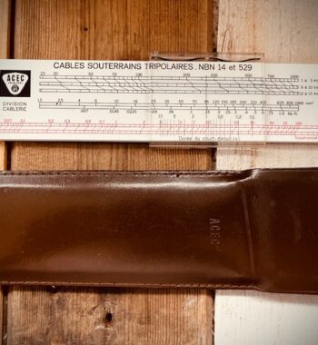 Graphoplex ECEC cables pocket slide rule 1960 France