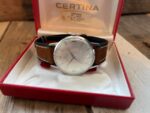 Certina mens handwind watch 34mm in box 1960 Swiss