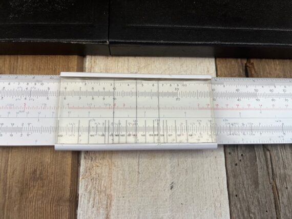 Marcantoni 25 TS Textile slide rule in case 1960 Italy